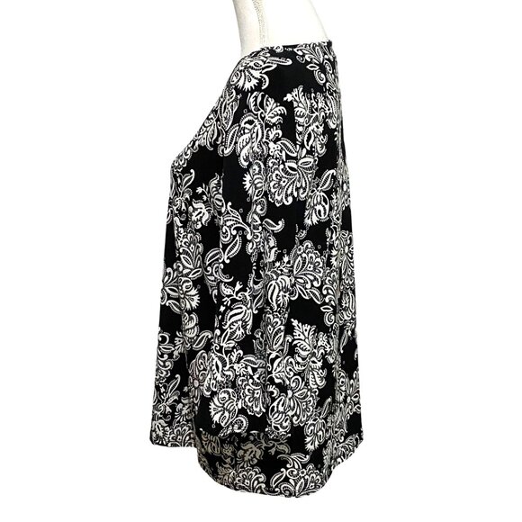 Emma & Olive Women's Pullover Top L Black and White - Picture 2 of 7